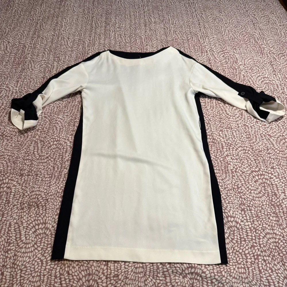 ✨ Marella Black & White Long Sleeve Shift Dress –‎ Size 10 ✨